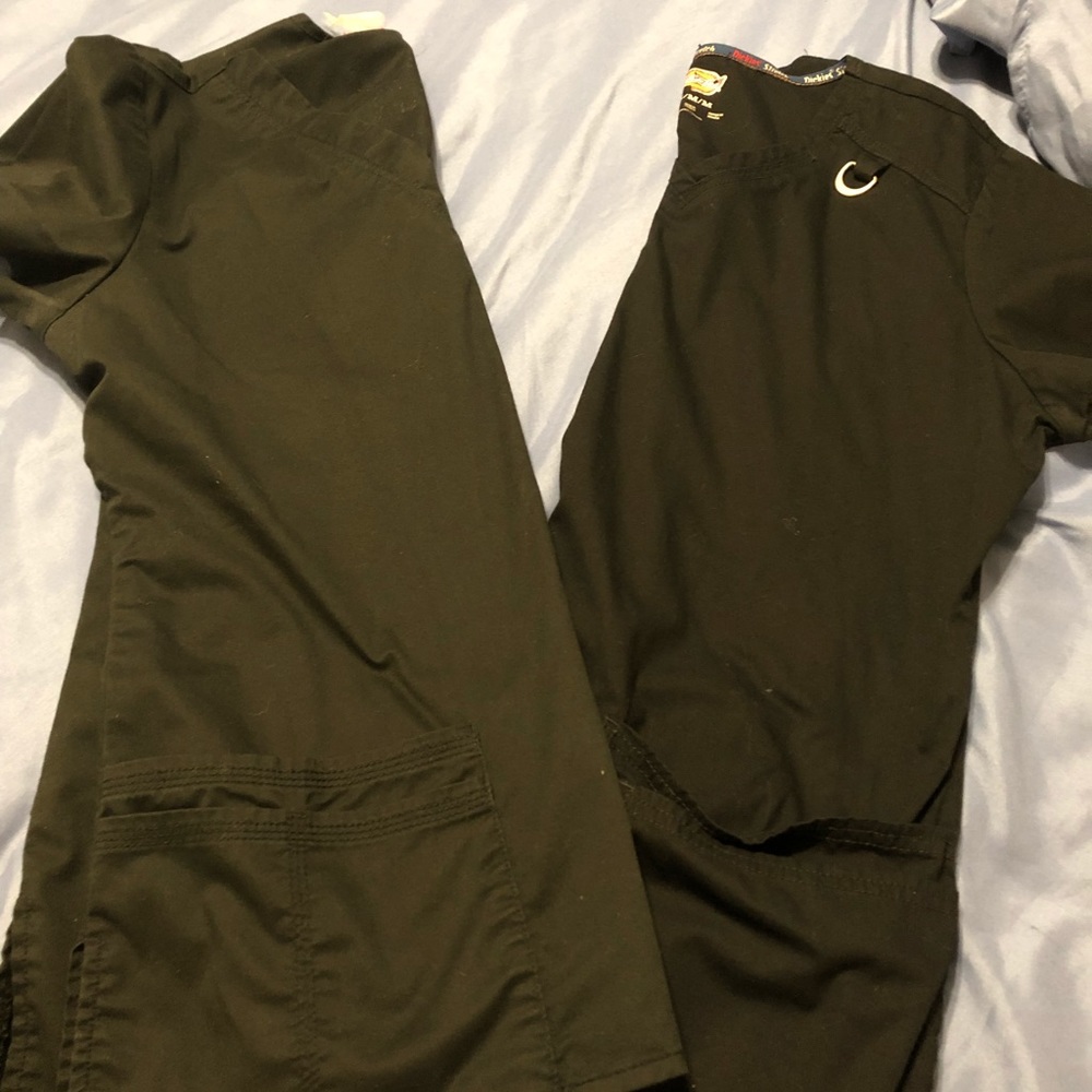 Dickies 2 scrub top lot, size medium